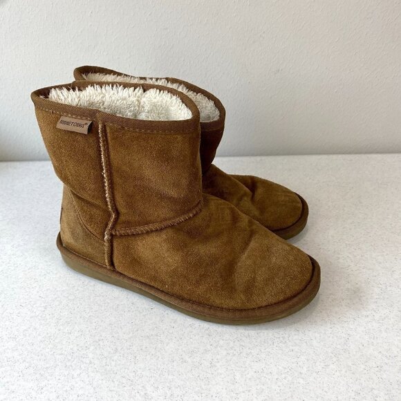 Minnetonka Backus Boots Tan 8 - Picture 1 of 11
